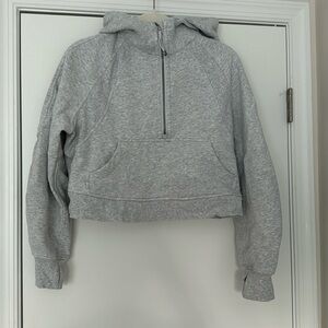 Scuba Oversized Half-Zip Hoodie in grey size SX/S!